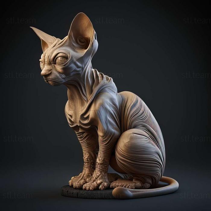 3D модель Кішка сфінкс (STL)